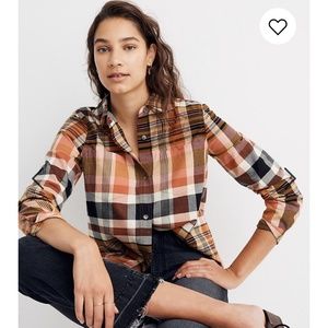 NWT, Madewell Classic Ex-boyfriend plaid shirt XS